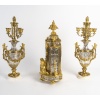 Garniture De Cheminée En Bronze Doré Et Cristal Signée Prosper Roussel | Biron 