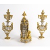 Garniture De Cheminée En Bronze Doré Et Cristal Signée Prosper Roussel | Biron 