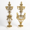 Garniture De Cheminée En Bronze Doré Et Cristal Signée Prosper Roussel | Biron 