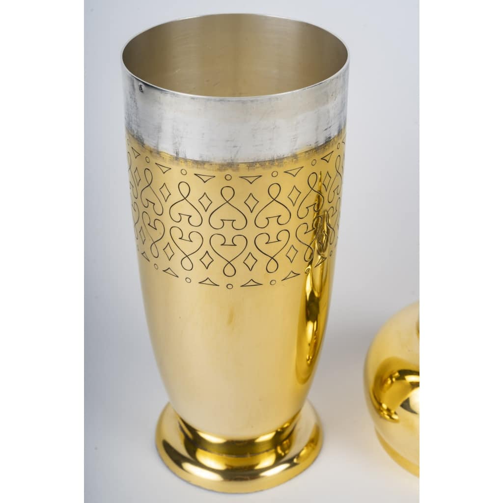 TETARD Frères – SHAKER en Vermeil XXe ART DECO | Biron 