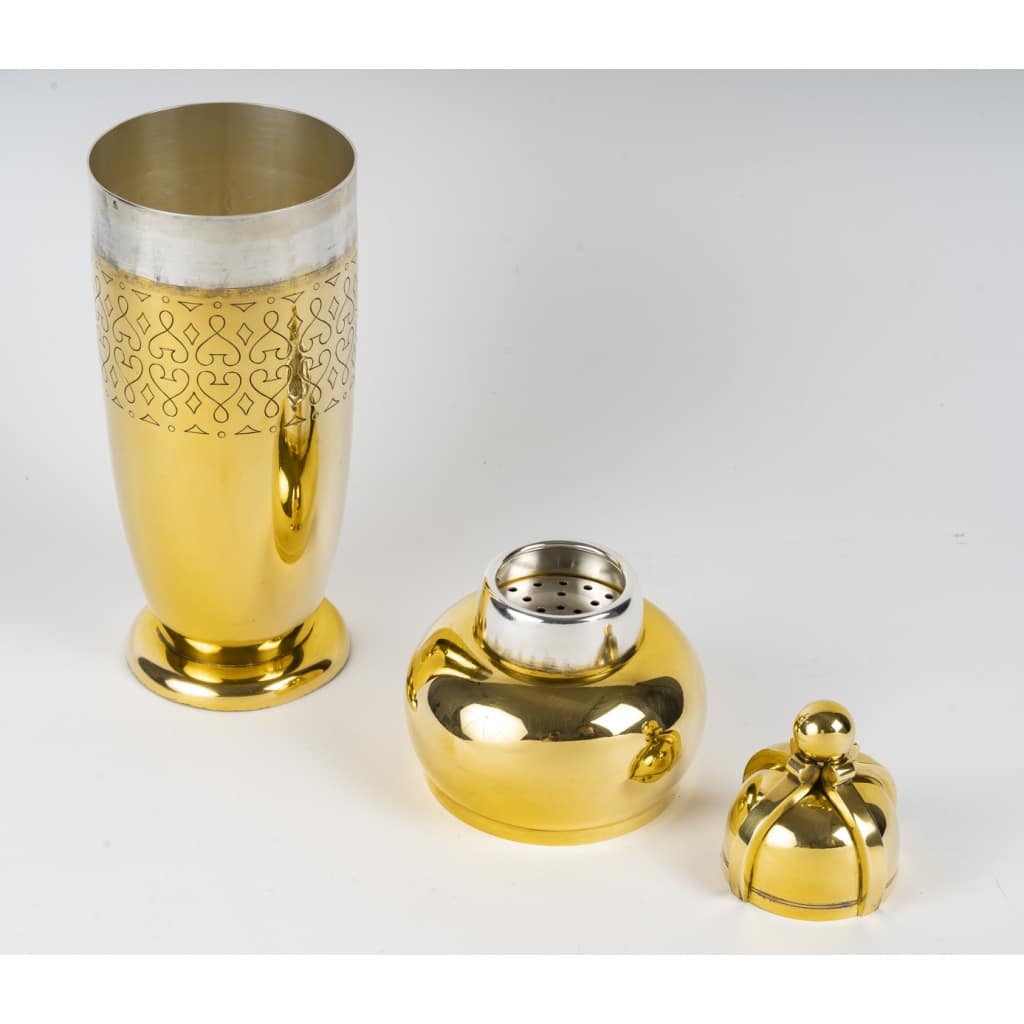 TETARD Frères – SHAKER en Vermeil XXe ART DECO | Biron 