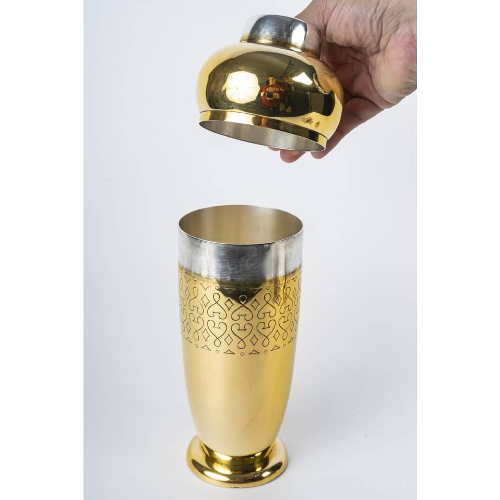 TETARD Frères – SHAKER en Vermeil XXe ART DECO | Biron 