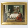 « La fin de dîner », Huile Sur Panneau Par Emilen Barthélemy (1885-1964) | Biron 