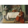 « La fin de dîner », Huile Sur Panneau Par Emilen Barthélemy (1885-1964) | Biron 