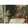 « La fin de dîner », Huile Sur Panneau Par Emilen Barthélemy (1885-1964) | Biron 
