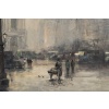 Jean Bernard Trotzier Vue animée de l’Opéra Garnier huile sur toile XXème siècle | Biron 