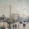 Jean Bernard Trotzier La Marchande de Fleurs Ambulante Place du Châtelet Huile sur Toile XXème siècle | Biron 