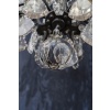 Lustre Cage En Bronze Patiné Et Cristal | Biron 