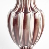 Grand vase rouge et ivoire à cannelures en porcelaine de Sèvres, 1885. | Biron 