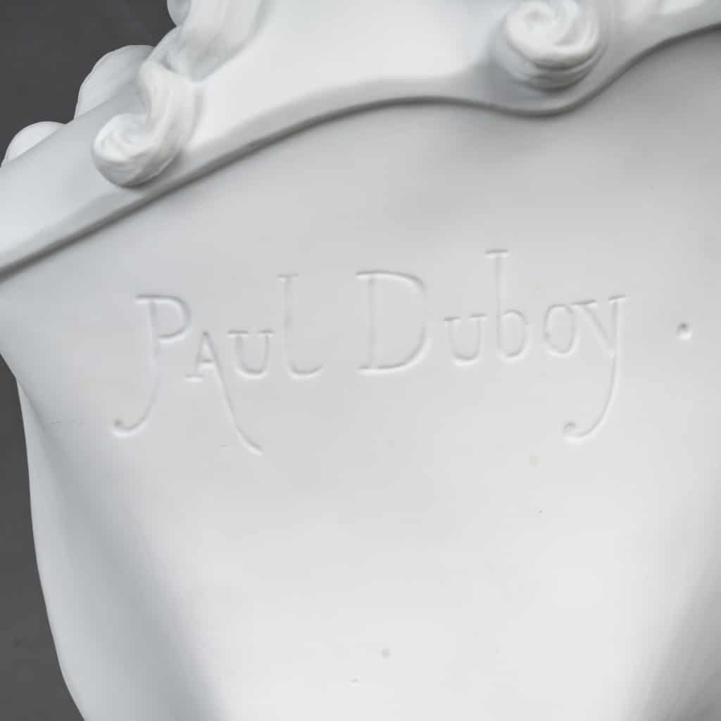Splendide biscuit de sèvres signé Paul Duboy (1830-1887) représentant une jeune femme aux cheveux ondulés, 19 ème siècle | Biron 