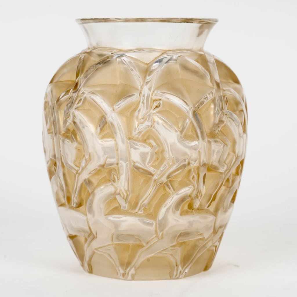 Vase « Chamois » verre patiné sépia de René LALIQUE | Biron 