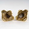 Paire de bougeoirs d’époque Napoléon III à décor de Putti en bronze doré, montée en lampes | Biron 