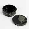 Boîte « Coq » verre noir patiné blanc de René LALIQUE | Biron 