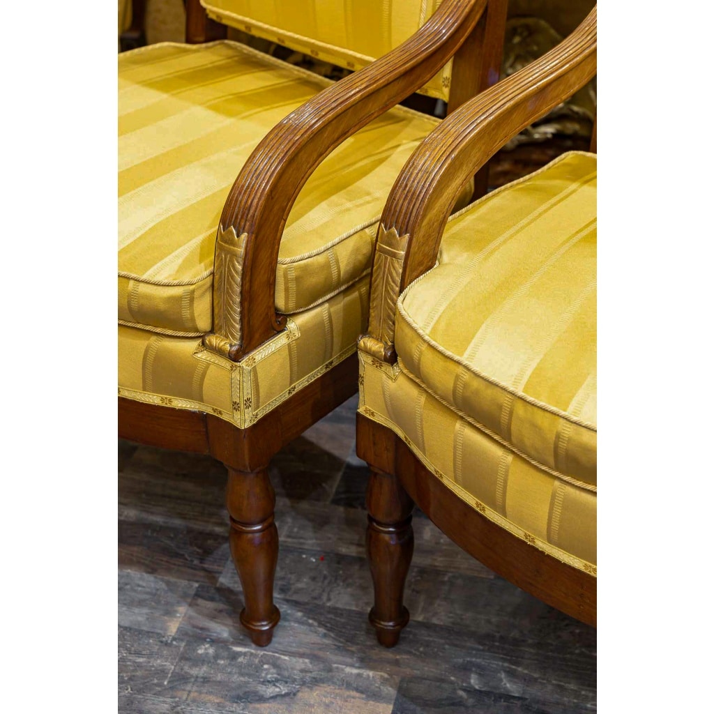 François Honoré Jacob (1770-1841) – Quatre grands fauteuils en acajou d’époque Empire vers 1810 | Biron 
