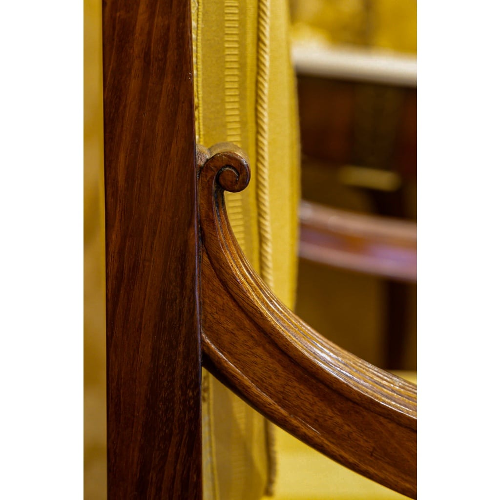 François Honoré Jacob (1770-1841) – Quatre grands fauteuils en acajou d’époque Empire vers 1810 | Biron 