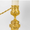 Paire de Bougeoirs vers 1820 de Style Louis XVI en Bronze Ciselé, Montée en Lampes | Biron 
