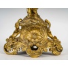 Paire de bougeoirs d’époque Napoléon III à décor de Putti en bronze doré, montée en lampes | Biron 