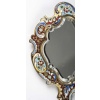 Miroir à main du 19ᵉ siècle en émail cloisonné sur bronze, avec un verre biseauté. | Biron 
