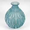 Vase « Malesherbes » verre blanc patiné bleu de René LALIQUE | Biron 
