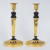 Paire de flambeaux Aux Merveilleuses attribuée à Claude Galle vers 1810, montée en lampes | Biron 