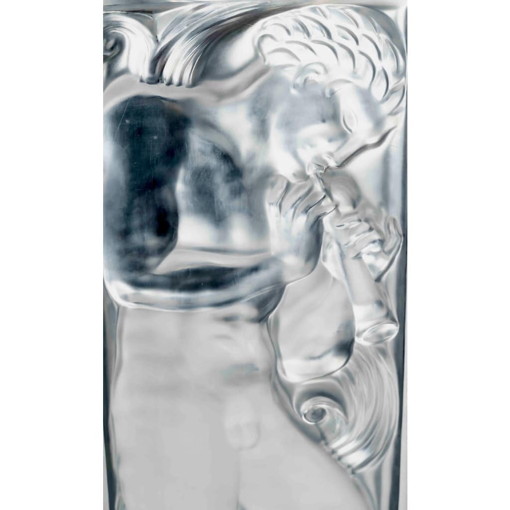 Panneau Décoratif « Joueur de Pipeau » cristal blanc de LALIQUE France | Biron 