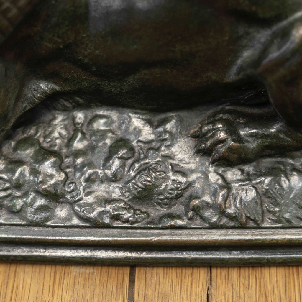 Sculpture – Tigre Dévorant Un Gavial , Antoine – Louis Barye (1795-1875) – Bronze | Biron 