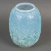 Vase « Monnaie Du Pape » verre opalescent patiné bleu de René LALIQUE | Biron 