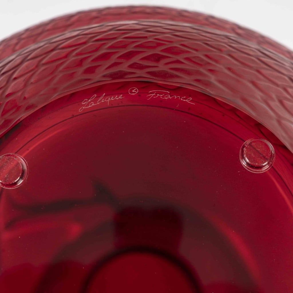 Vase « Serpent » cristal rouge de LALIQUE France | Biron 