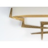 1970 Paire d’appliques murales en fer forgé martelé et opaline par Maison Roche | Biron 