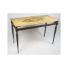 Console, table d’appoint, en bronze patiné et dessus de marbre, 1950-1960. | Biron 