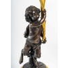 Paire de candélabres de style Louis XVI en bronze à décor de Faunes, montés en lampes | Biron 