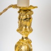 Paire de Flambeaux Rocaille Montée en Lampes en Bronze Ciselé et Doré Style Louis XV vers 1850 | Biron 