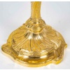 Paire de Flambeaux Rocaille Montée en Lampes en Bronze Ciselé et Doré Style Louis XV vers 1850 | Biron 