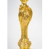 Paire de Flambeaux Rocaille Montée en Lampes en Bronze Ciselé et Doré Style Louis XV vers 1850 | Biron 