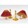 Paire de Flambeaux Rocaille Montée en Lampes en Bronze Ciselé et Doré Style Louis XV vers 1850 | Biron 