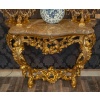 Console en bois sculpté et doré à décor Rocaille Italie fin du XVIIIème siècle | Biron 