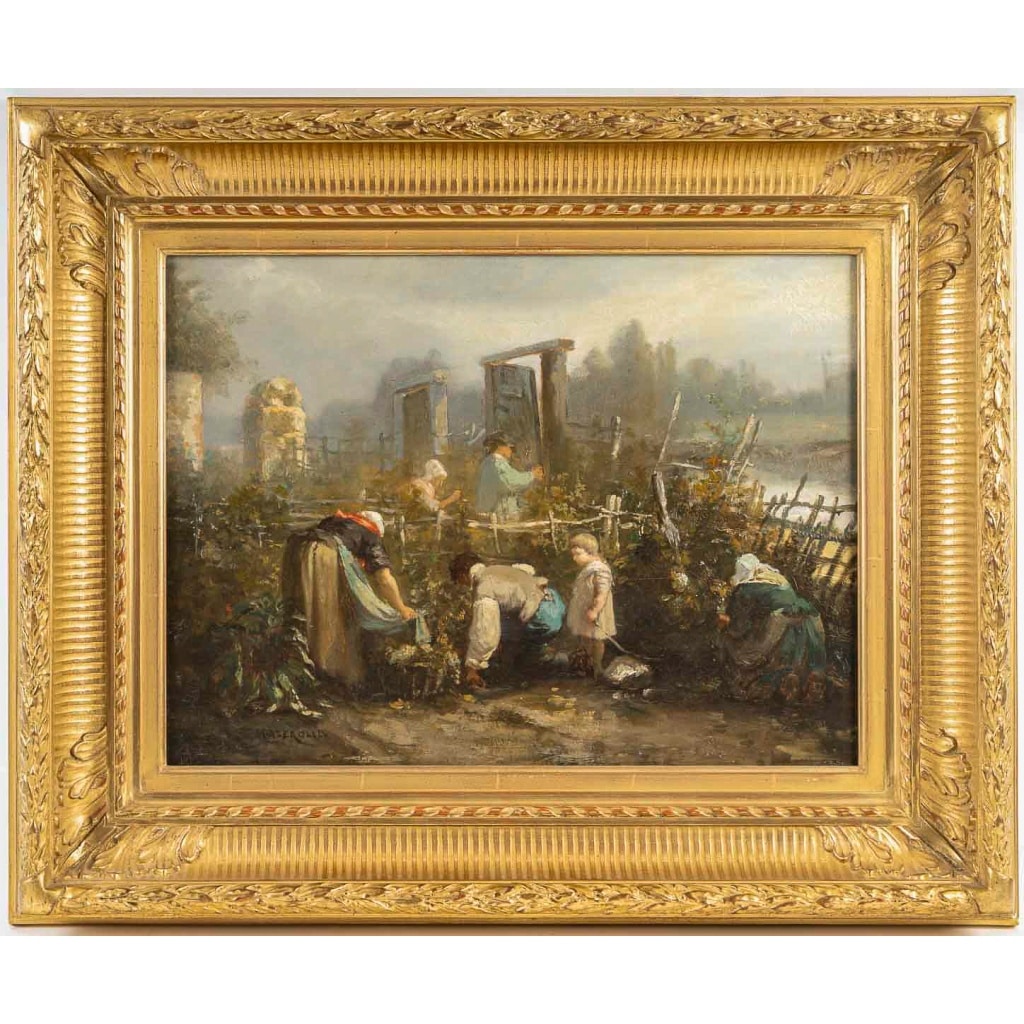 Alexis Joseph Mazerolle (1826-1889) Les vendanges huile sur toile vers 1850-1860 | Biron 