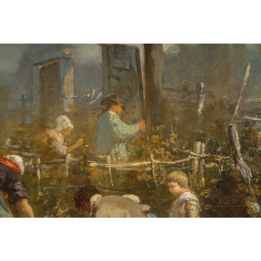 Alexis Joseph Mazerolle (1826-1889) Les vendanges huile sur toile vers 1850-1860 | Biron 