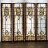 Vitraux style néogothique scènes de cabaret (246 x 210 cm) | Biron 