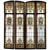 Vitraux style néogothique scènes de cabaret (246 x 210 cm) | Biron vitrail haussaire cabaret