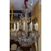 Lustre Français du XVIIIème de Forme Tige en Bronze Doré et Décor Cristal Taillé vers 1760-1770 | Biron 