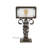 Lampe de table en fer forgé, Art Déco, 1930. | Biron 