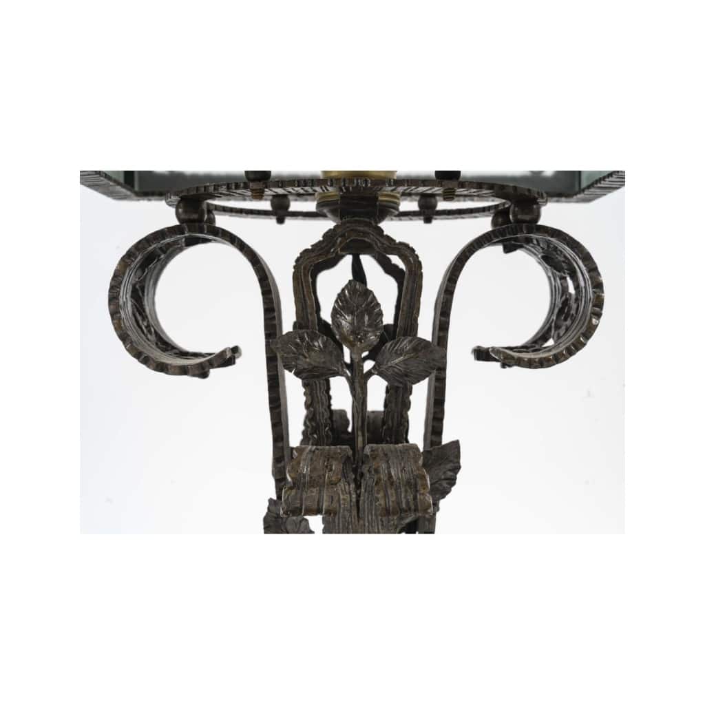 Lampe de table en fer forgé, Art Déco, 1930. | Biron 