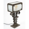Lampe de table en fer forgé, Art Déco, 1930. | Biron 