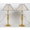 Paire de Flambeaux Aux Bustes de Femmes attribuée à Claude Galle vers 1810, montée en lampes | Biron 