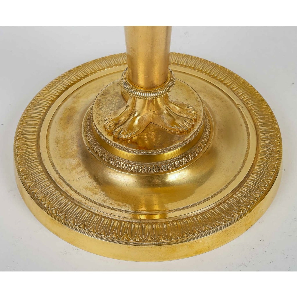 Paire de Flambeaux Aux Bustes de Femmes attribuée à Claude Galle vers 1810, montée en lampes | Biron 