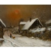 Théodore Levigne (1848-1912) Village sous la neige huile sur toile fin du XIXème siècle | Biron 