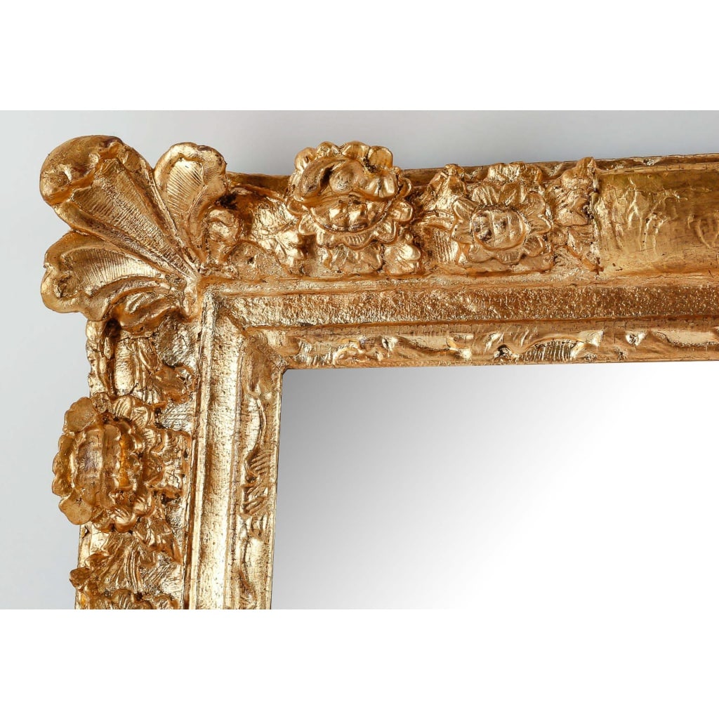 Miroir en bois et stuc sculpté et doré d’époque Régence vers 1720 | Biron 
