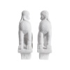 Sculpture, paire de Sphinx en marbre blanc, statue dans le goût de l’Egypte Antique, XXIème siècle. | Biron 