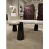 Table basse en marbre de carrare veiné blanc et noir d’Angelo MANGIAROTTI | Biron 